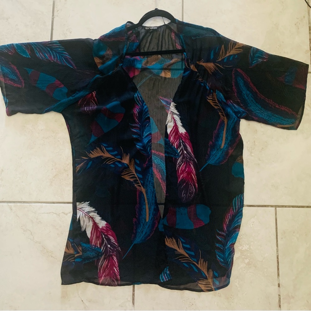 Vintage EXPRESS Oversized Short Kimono🪶🪶🪶🪶